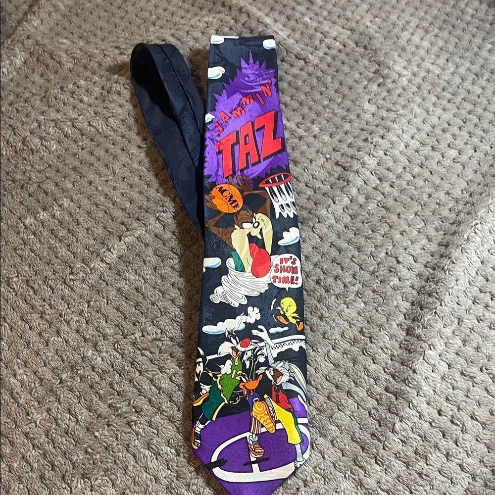 Vintage Looney Tunes Taz Character Tie
